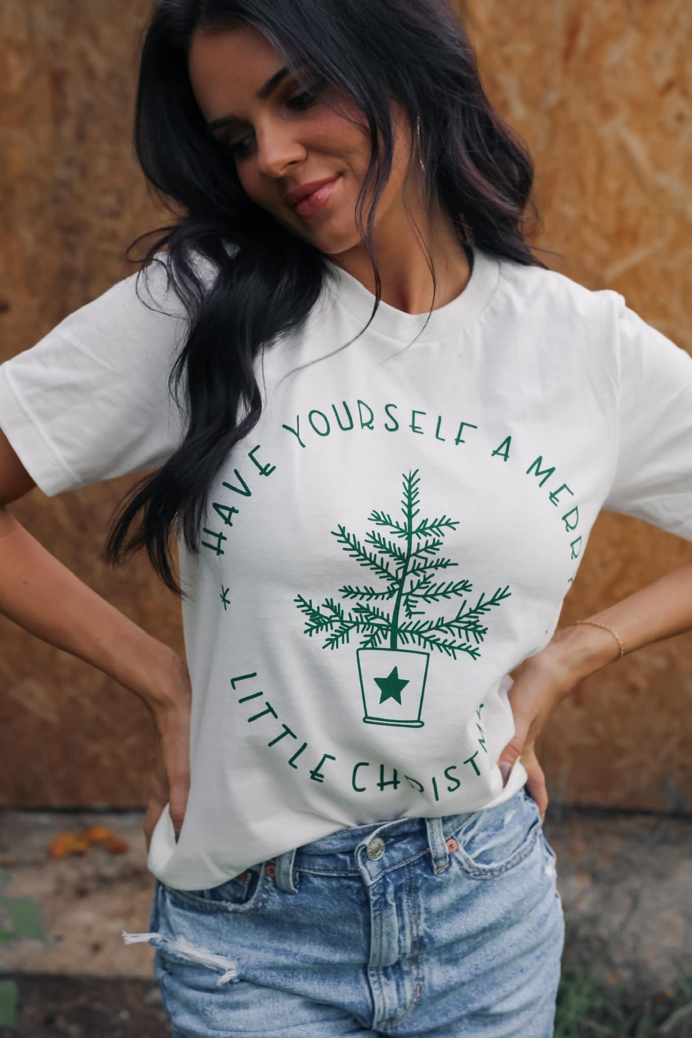 Merry Little Christmas | Vintage White | Short Sleeve