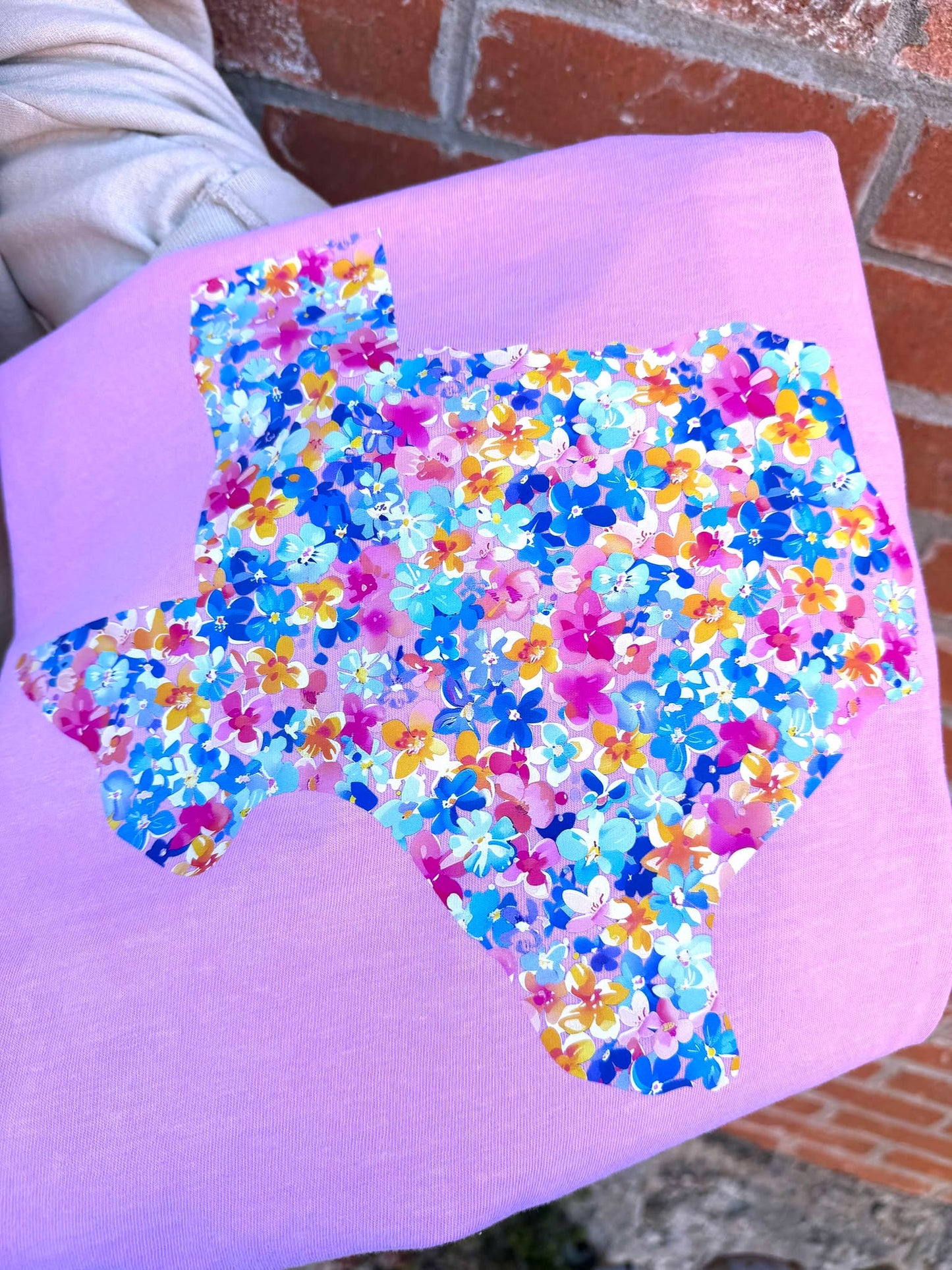 Preppy Floral Texas | Neon Violet | Short Sleeve