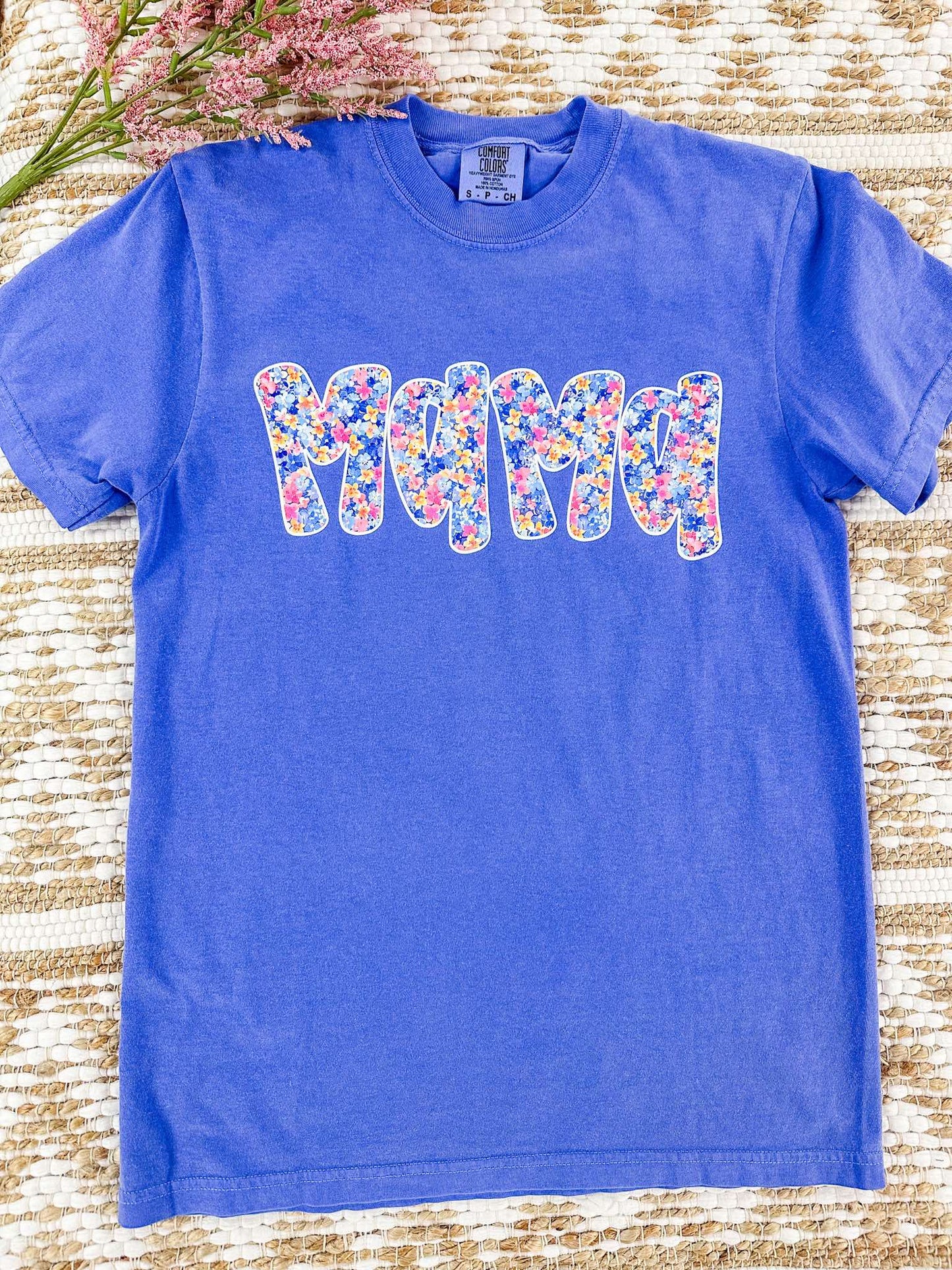 Mama Floral | Flo Blu | Short Sleeve