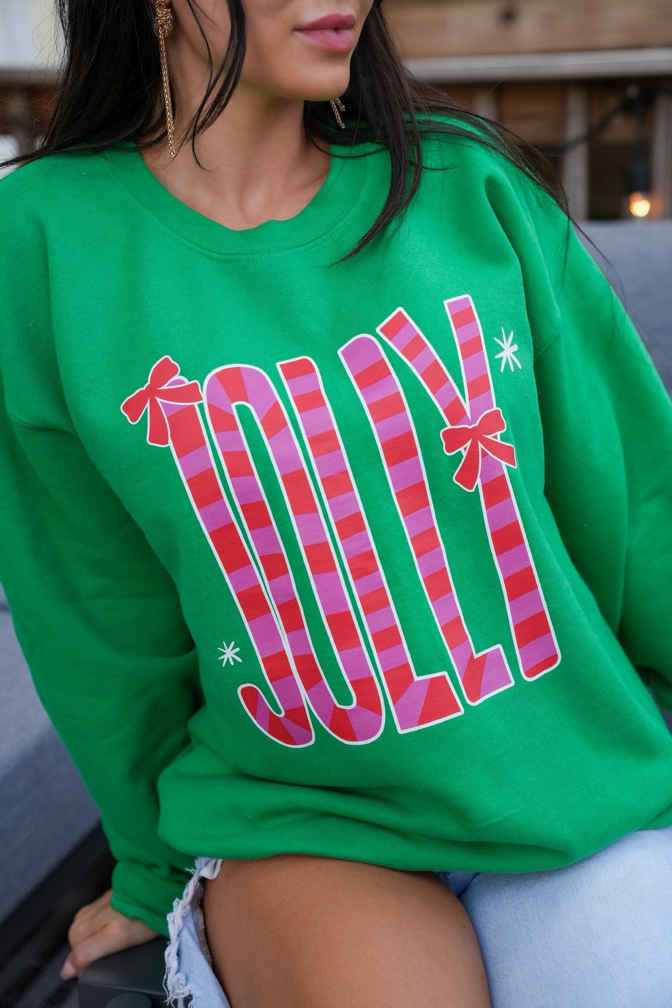Bold & Bright Jolly| Green | Sweatshirt
