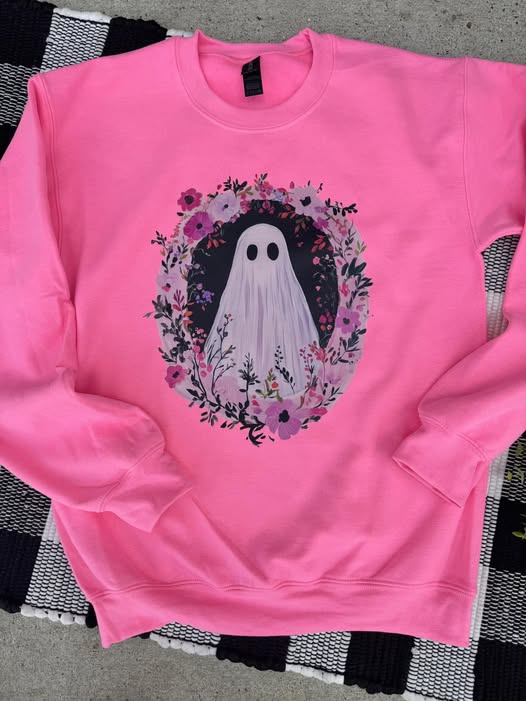 Floral Ghost | Neon Pink | Sweatshirt