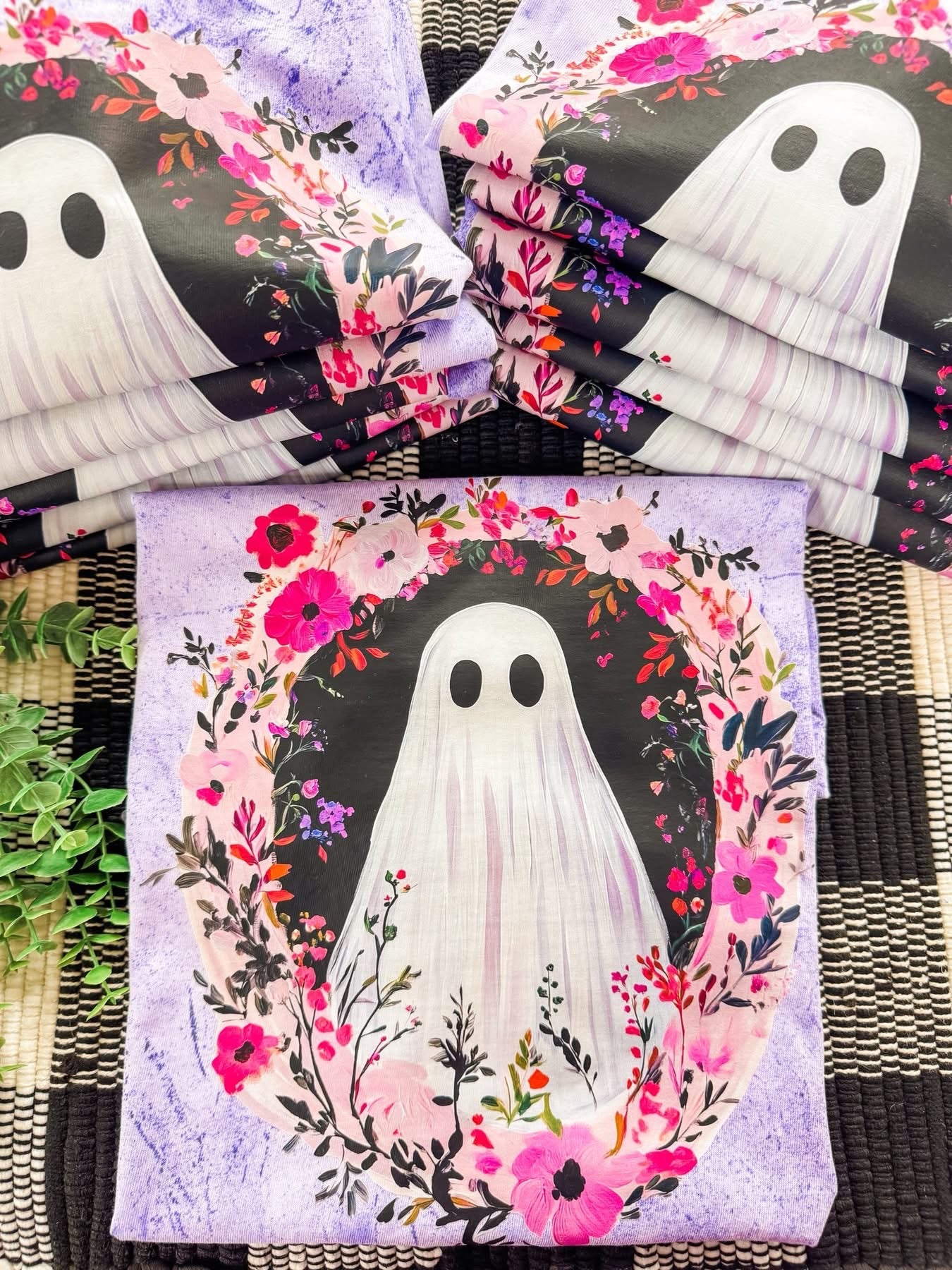 Floral Ghost | Purple Colorblast | Short Sleeve Tee
