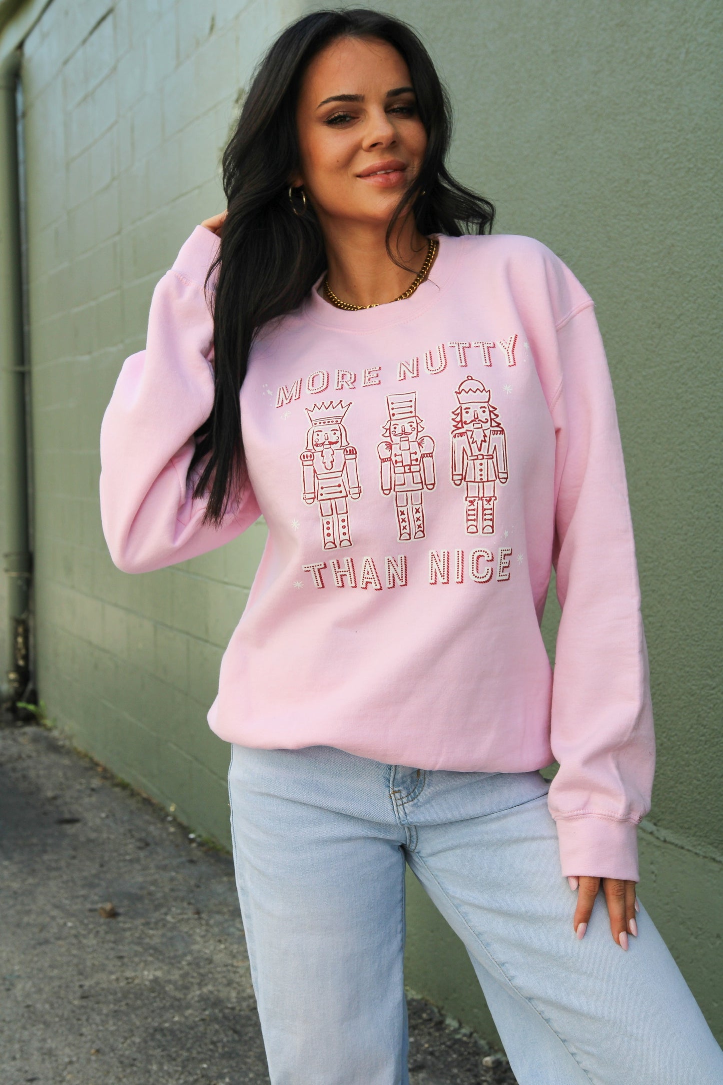 Nutty Nice | Pink | Sweatshirt