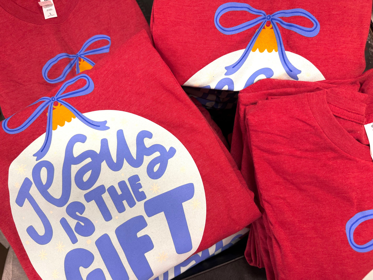 Jesus Is The Gift | Heather Red | Long Sleeve