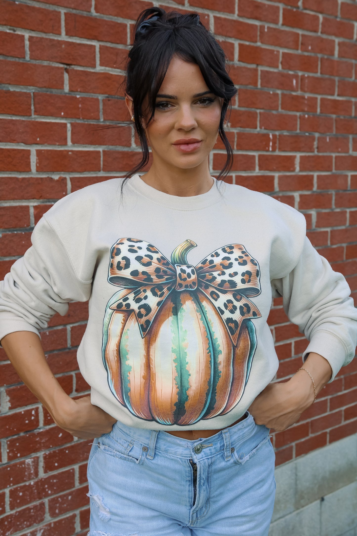 Leopard Pumpkin | Sand | Sweatshirt