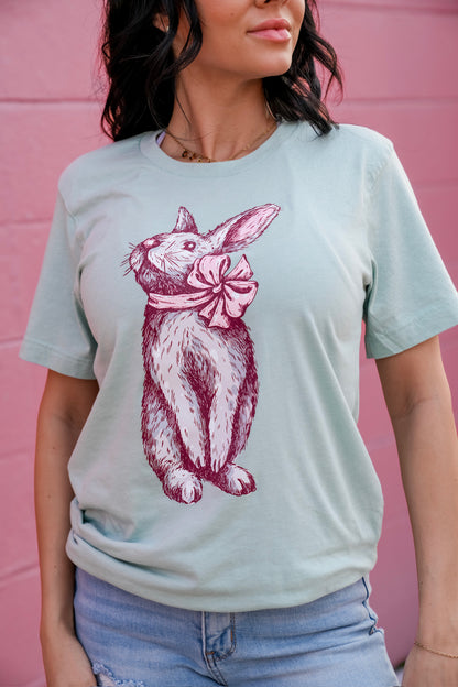 Bunny | Heather Dusty Blue | Short Sleeve