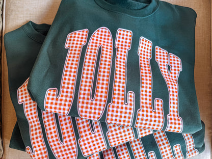 Jolly Gingham| Dark Green | Sweatshirt