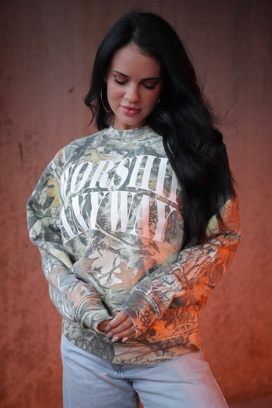 Worship Anyway| Camo  | Sweatshirt