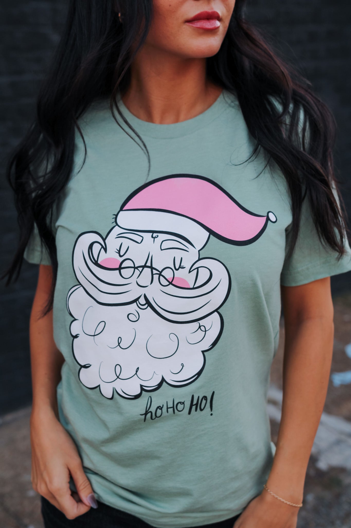 Vintage Santa | Heather Sage | Short Sleeve
