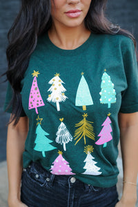 Pink Trees | Emerald | Short Sleeve Tee