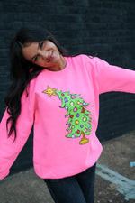 Load image into Gallery viewer, Who Christmas Tree  | Neon Pink | Sweatshirt
