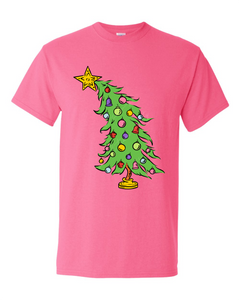 Who Christmas Tree  | Neon Pink | Short Sleeve Tee