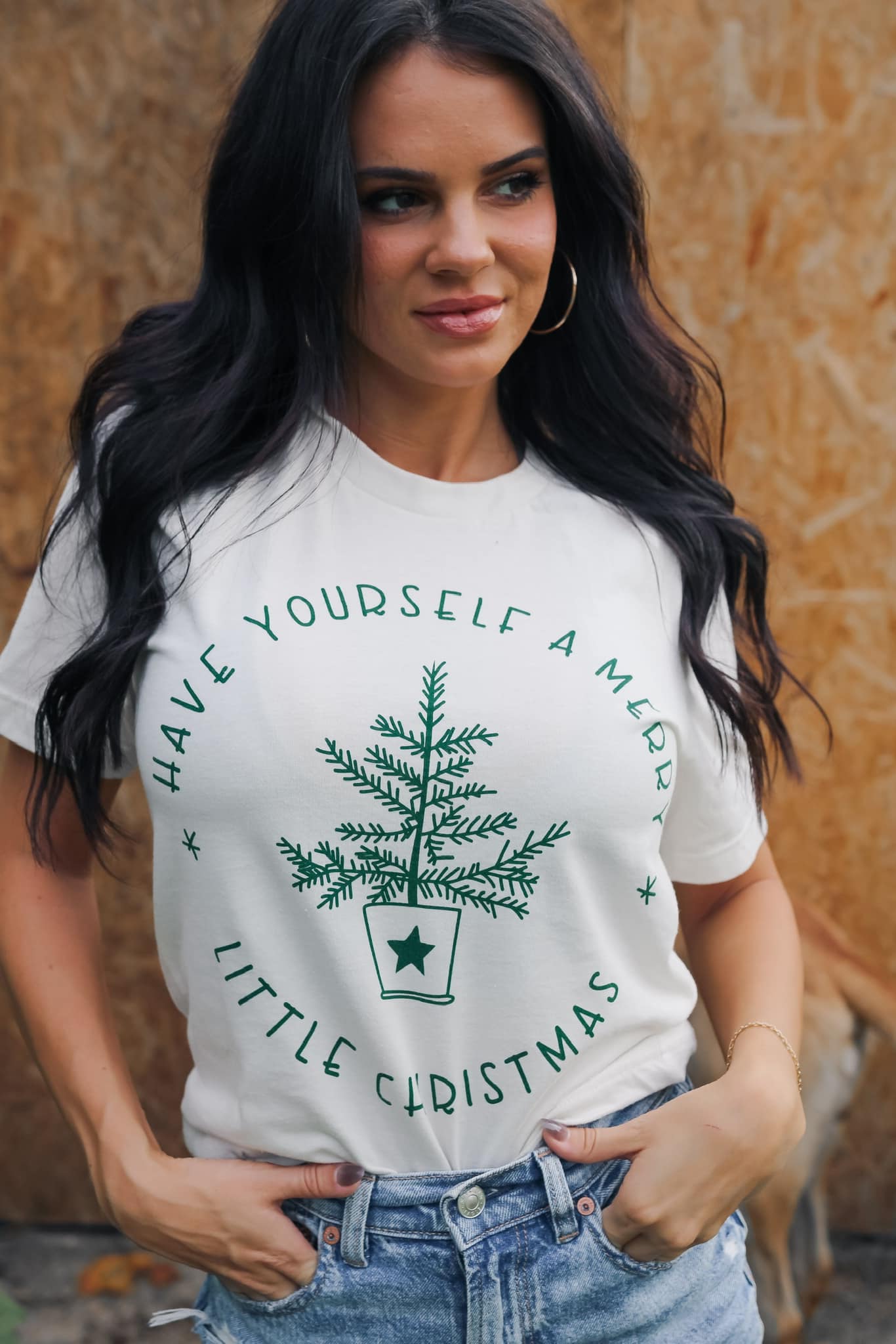 Merry Little Christmas | Vintage White | Short Sleeve
