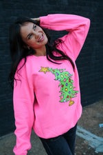Load image into Gallery viewer, Who Christmas Tree  | Neon Pink | Sweatshirt
