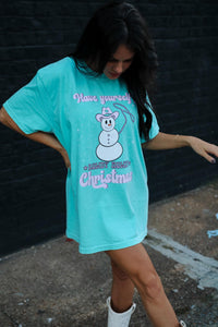 Rowdy Howdy Christmas | Mint | Short Sleeve