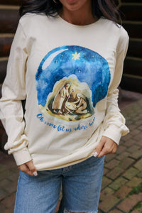 Oh Come Let Us Adore Him | Natural  | Long Sleeve