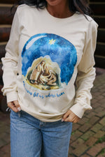 Load image into Gallery viewer, Oh Come Let Us Adore Him | Natural  | Long Sleeve
