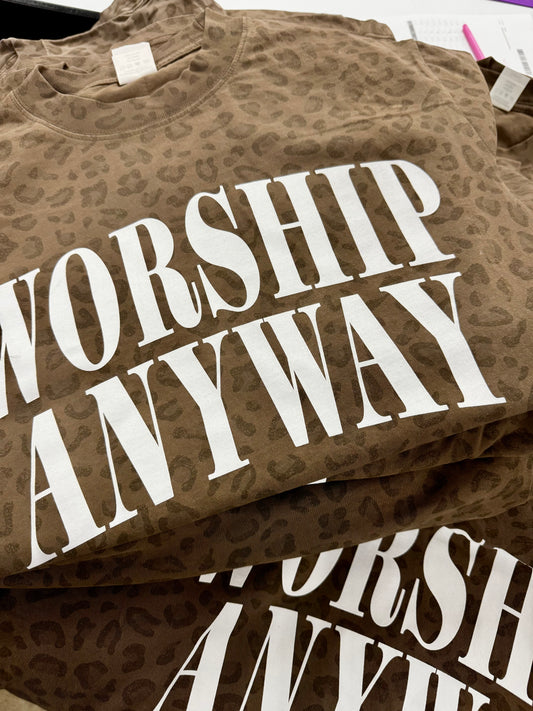 Worship Anyway | Leopard |  Short Sleeve
