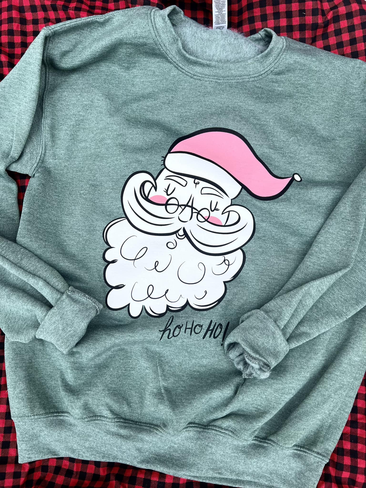 Vintage Santa | Heather Dark Green | Sweatshirt