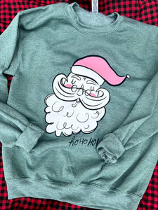 Vintage Santa | Heather Dark Green | Sweatshirt
