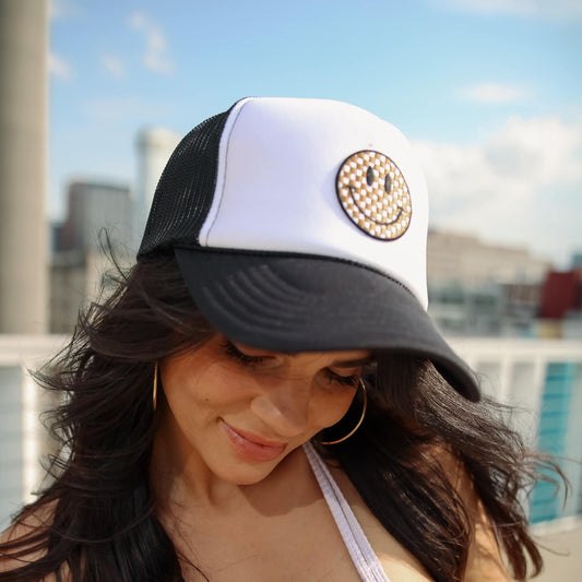 Happy | Embroidered Foam Trucker Hat