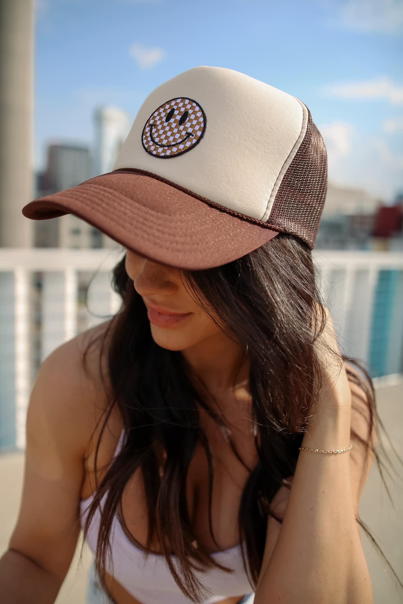 Happy | Embroidered Foam Trucker Hat