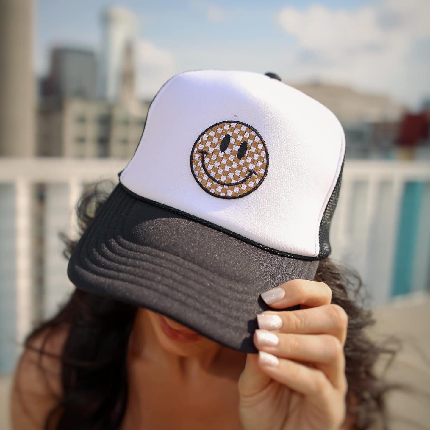 Happy | Embroidered Foam Trucker Hat