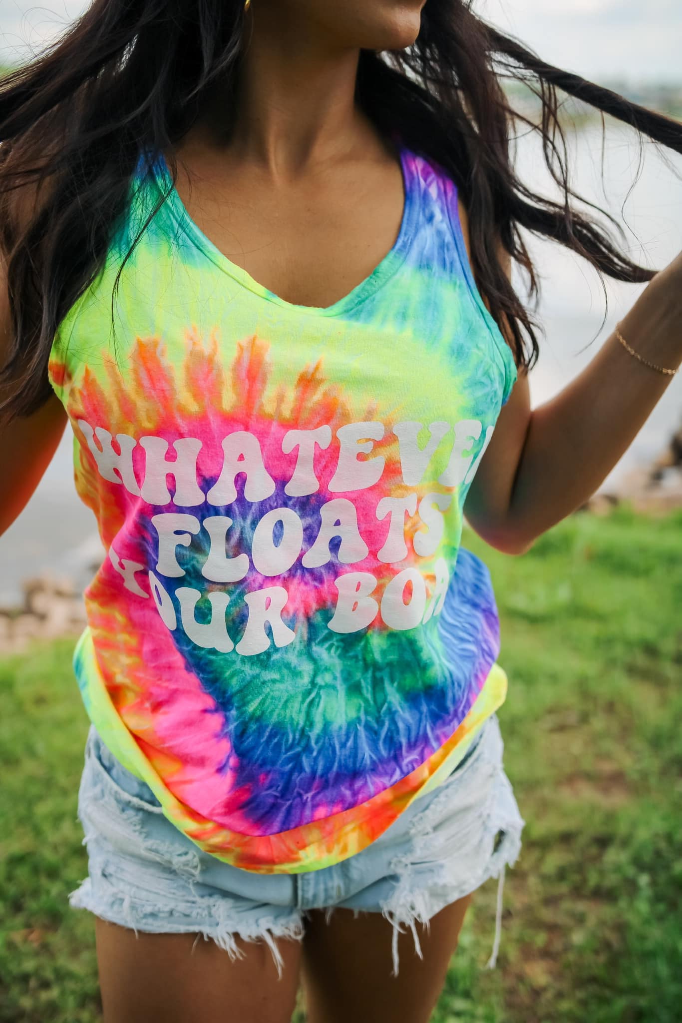 Whatever Floats Your Boat | Neon Rainbow |  Tank