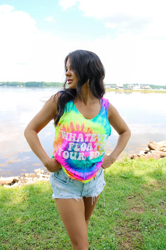 Whatever Floats Your Boat | Neon Rainbow |  Tank