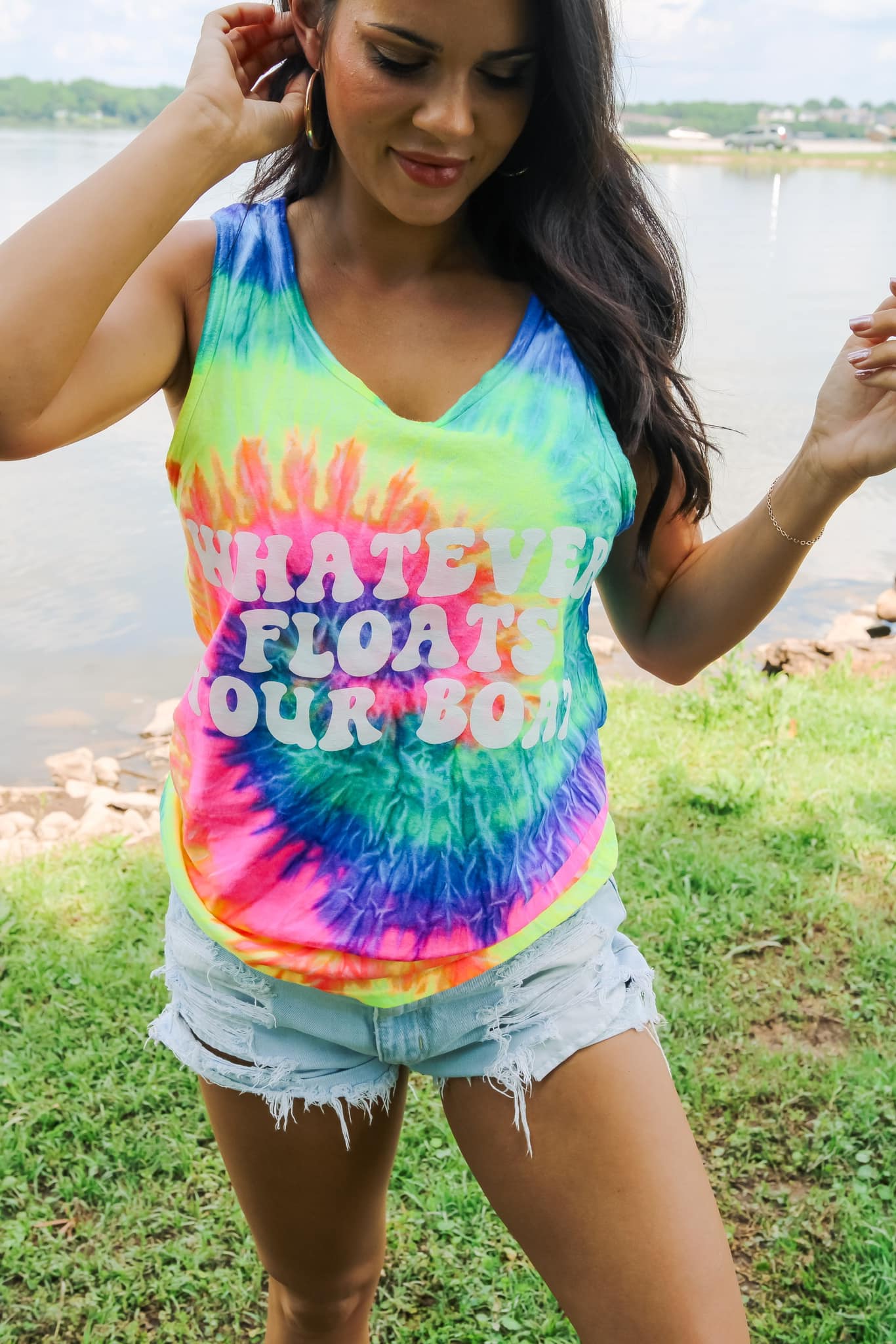 Whatever Floats Your Boat | Neon Rainbow |  Tank