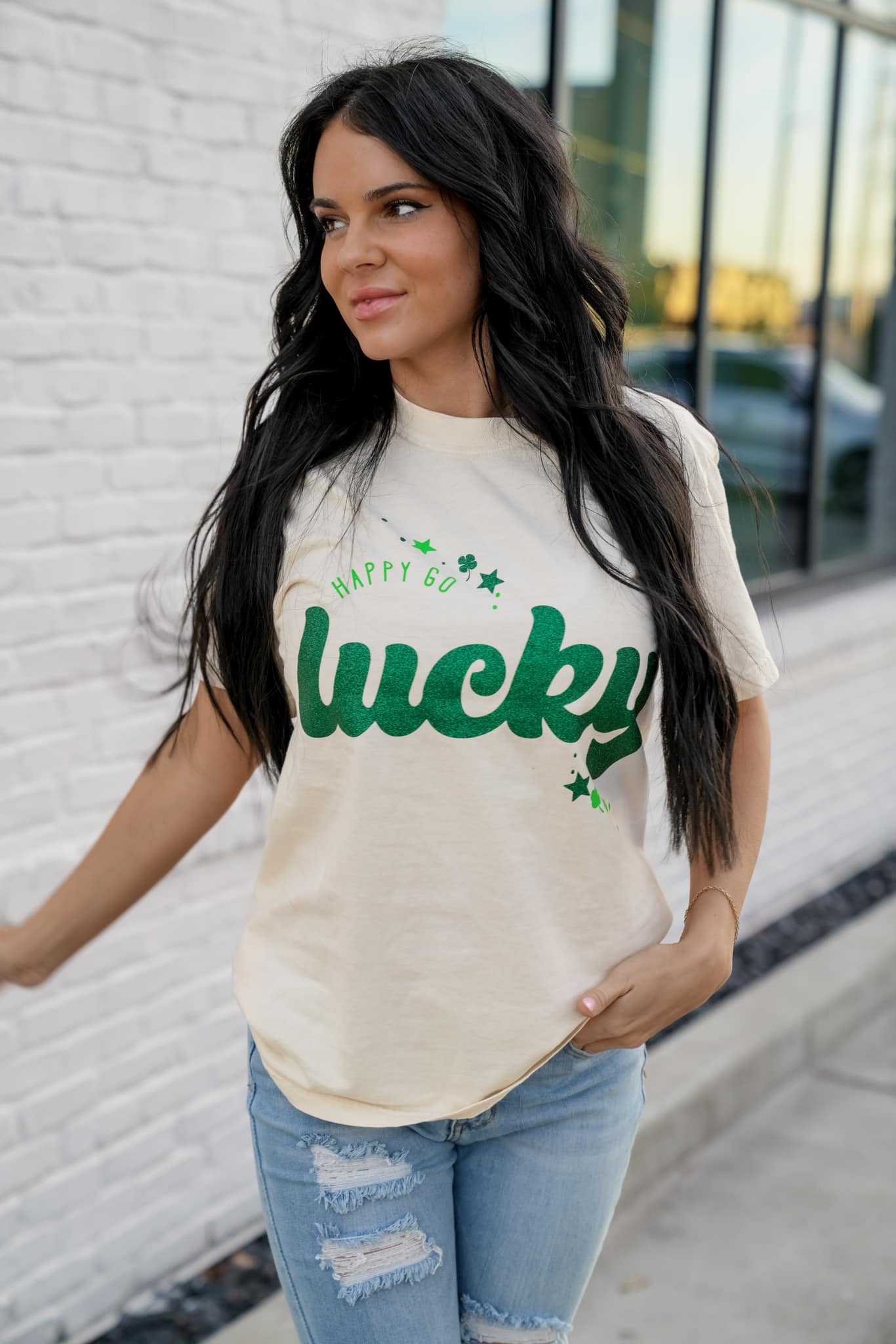 Happy Go Lucky | Ivory | Short Sleeve