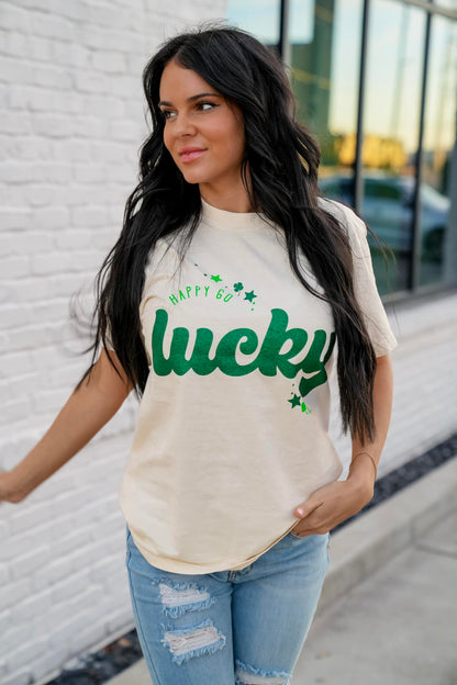 Happy Go Lucky | Ivory | Short Sleeve