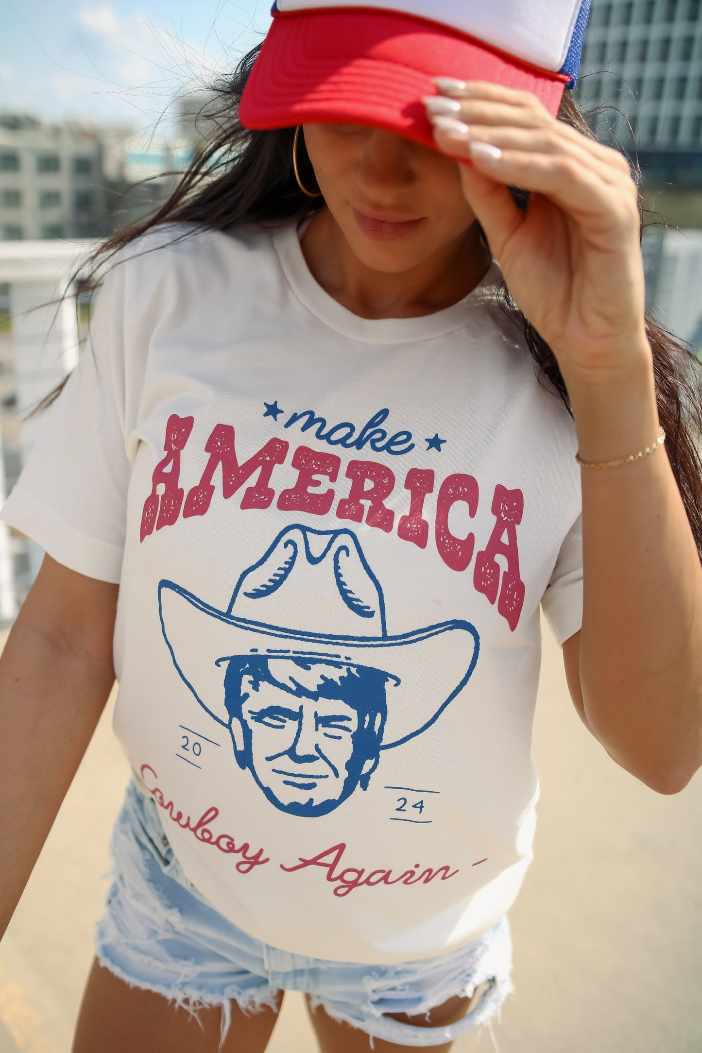 Make America Cowboy Again | Vintage White | Short Sleeve