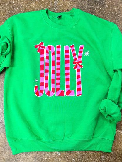 Bold & Bright Jolly| Green | Sweatshirt