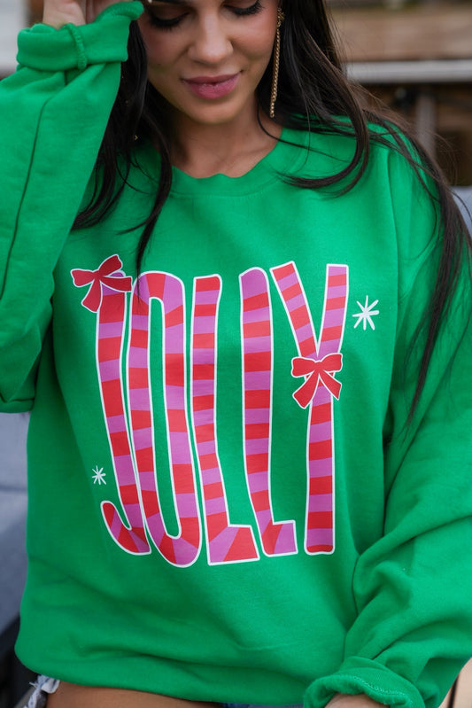 Bold & Bright Jolly| Green | Sweatshirt