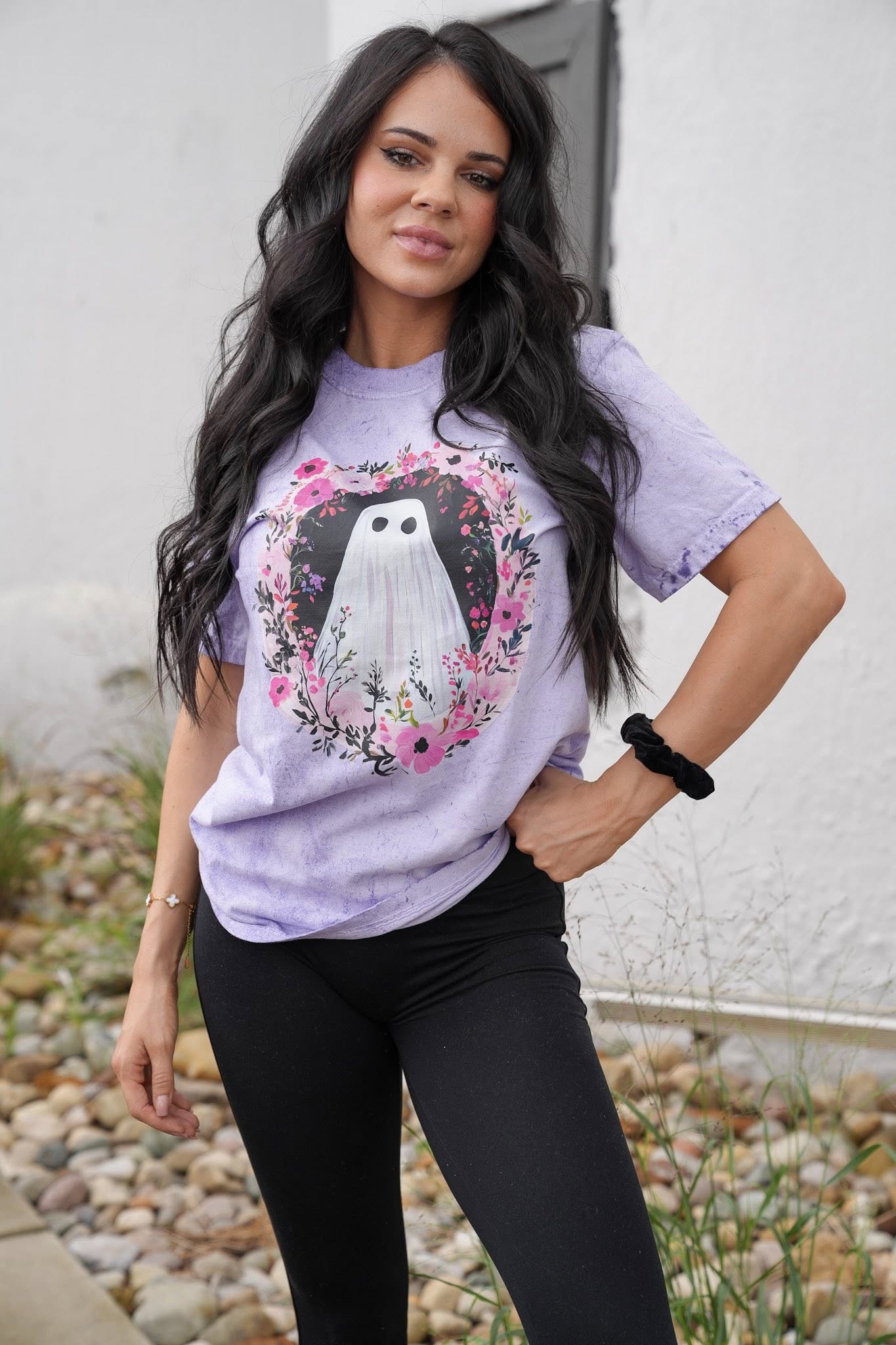 Floral Ghost | Purple Colorblast | Short Sleeve Tee