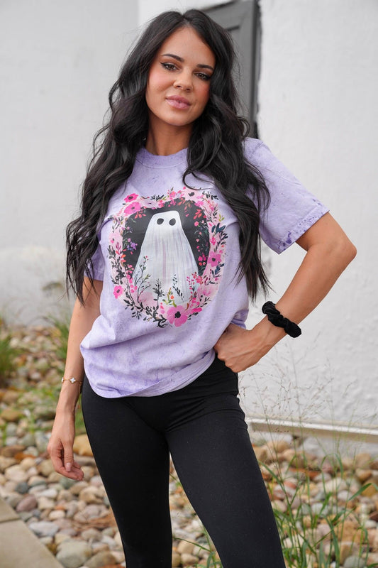 Floral Ghost | Purple Colorblast | Short Sleeve Tee