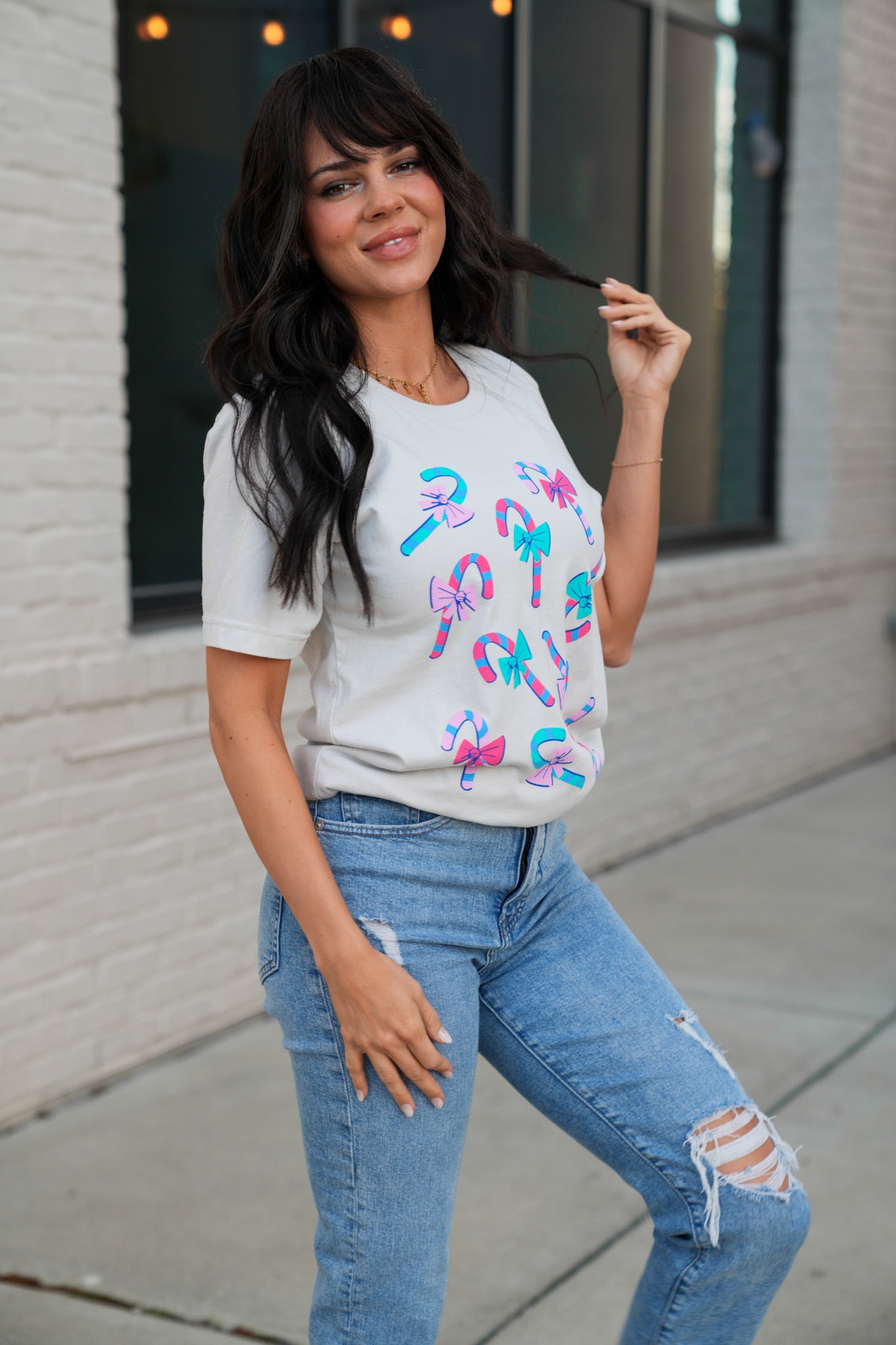 Candy Cane | Silver | Short Sleeve