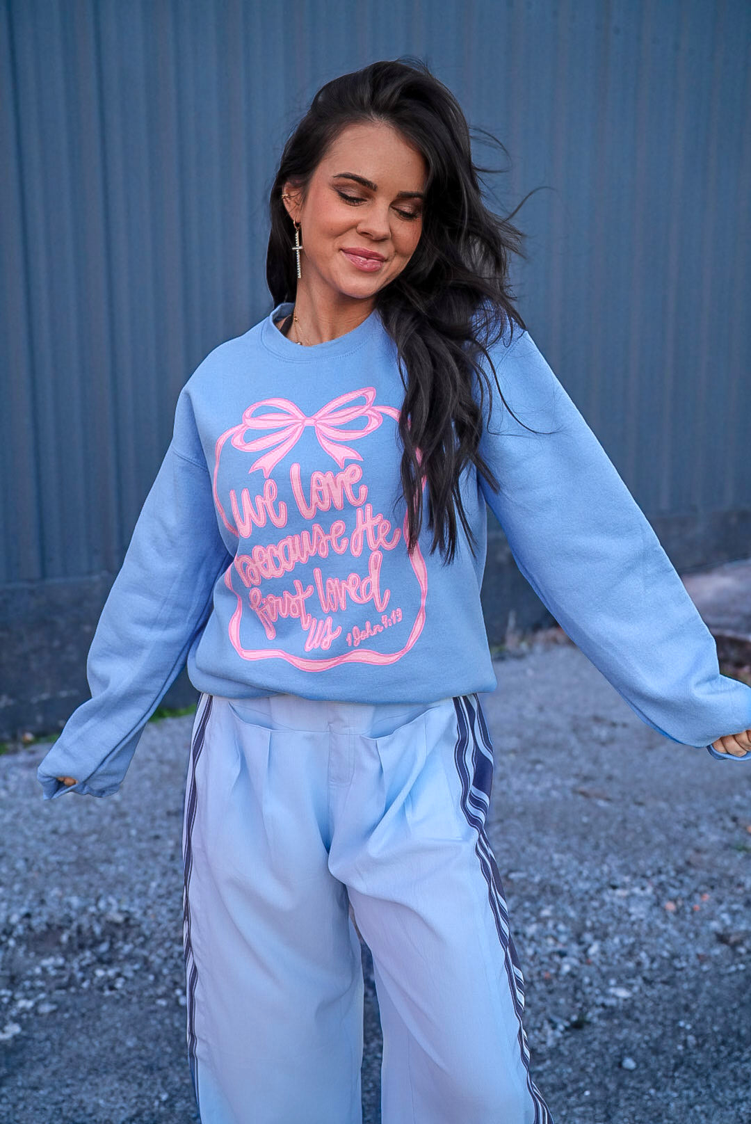 He First Loved Us | Carolina Blue | Sweatshirt