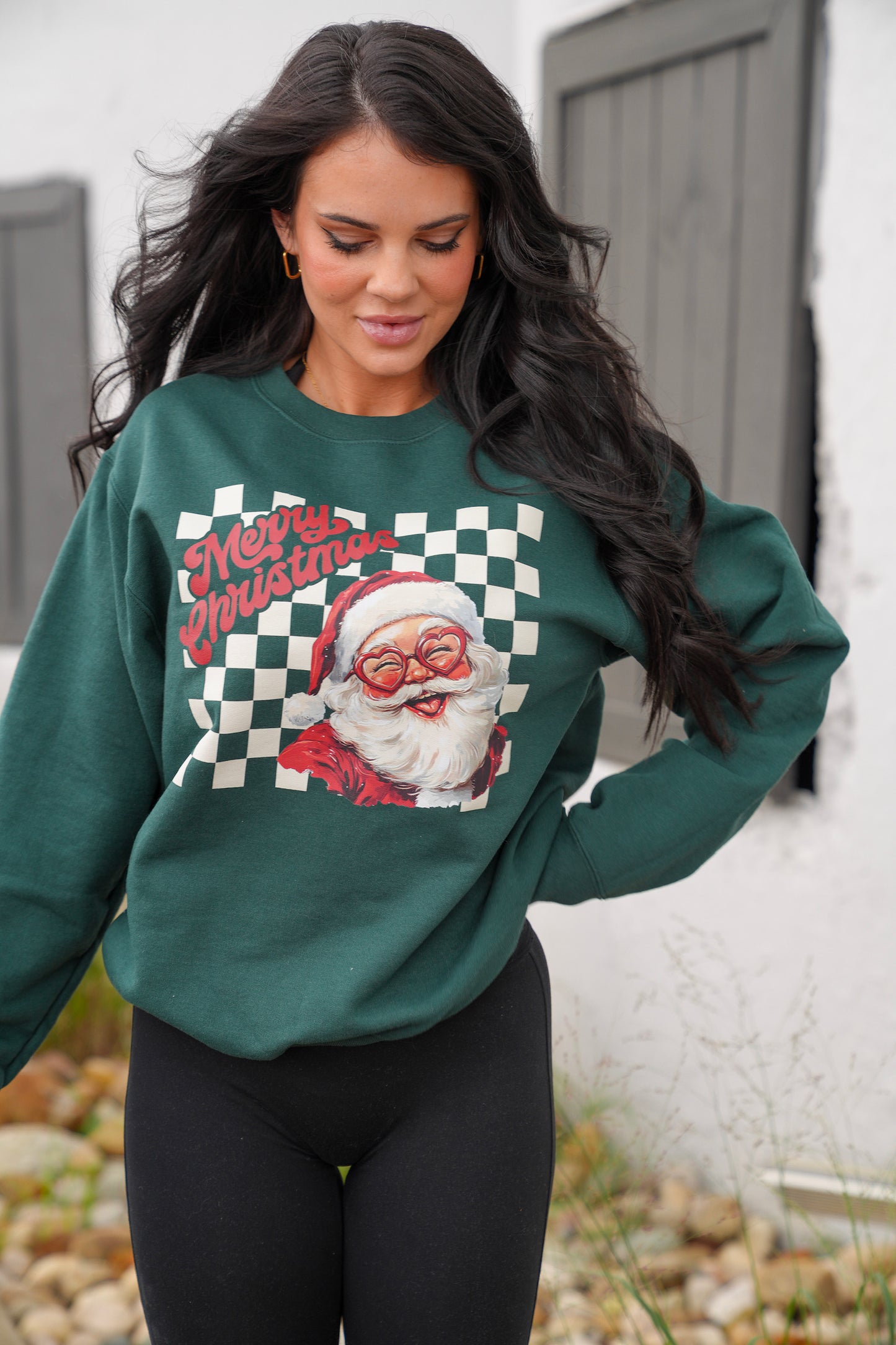Checkered Santa | Forest | Sweatshirt