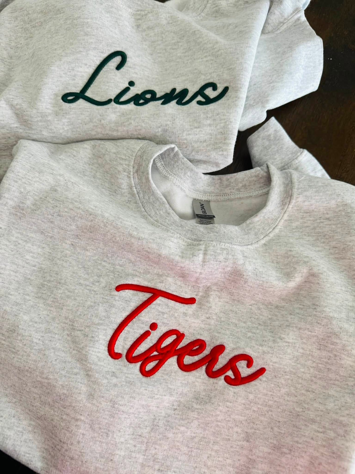 Custom 3D Puff Embroidered Mascot Sweatshirt