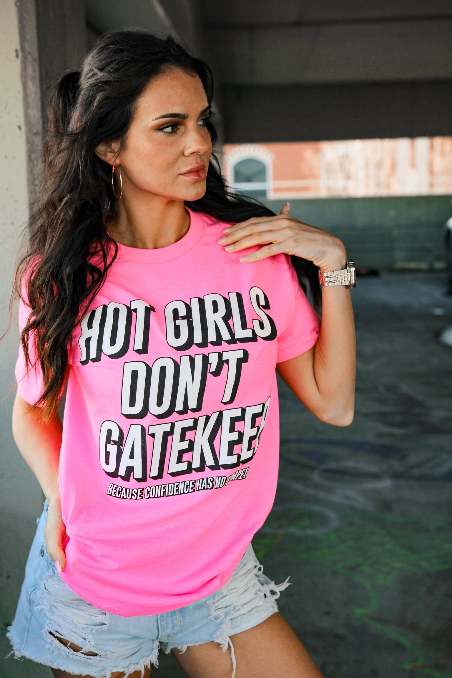 Gatekeep | Safety Pink | Short Sleeve