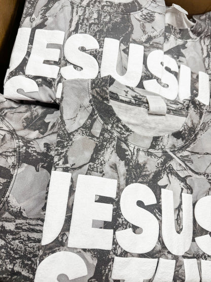 Jesus Is The Way | Grey Camo |  Short Sleeve