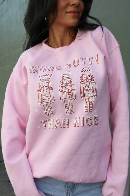 Nutty Nice | Pink | Sweatshirt
