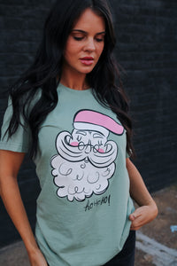 Vintage Santa | Heather Sage | Short Sleeve
