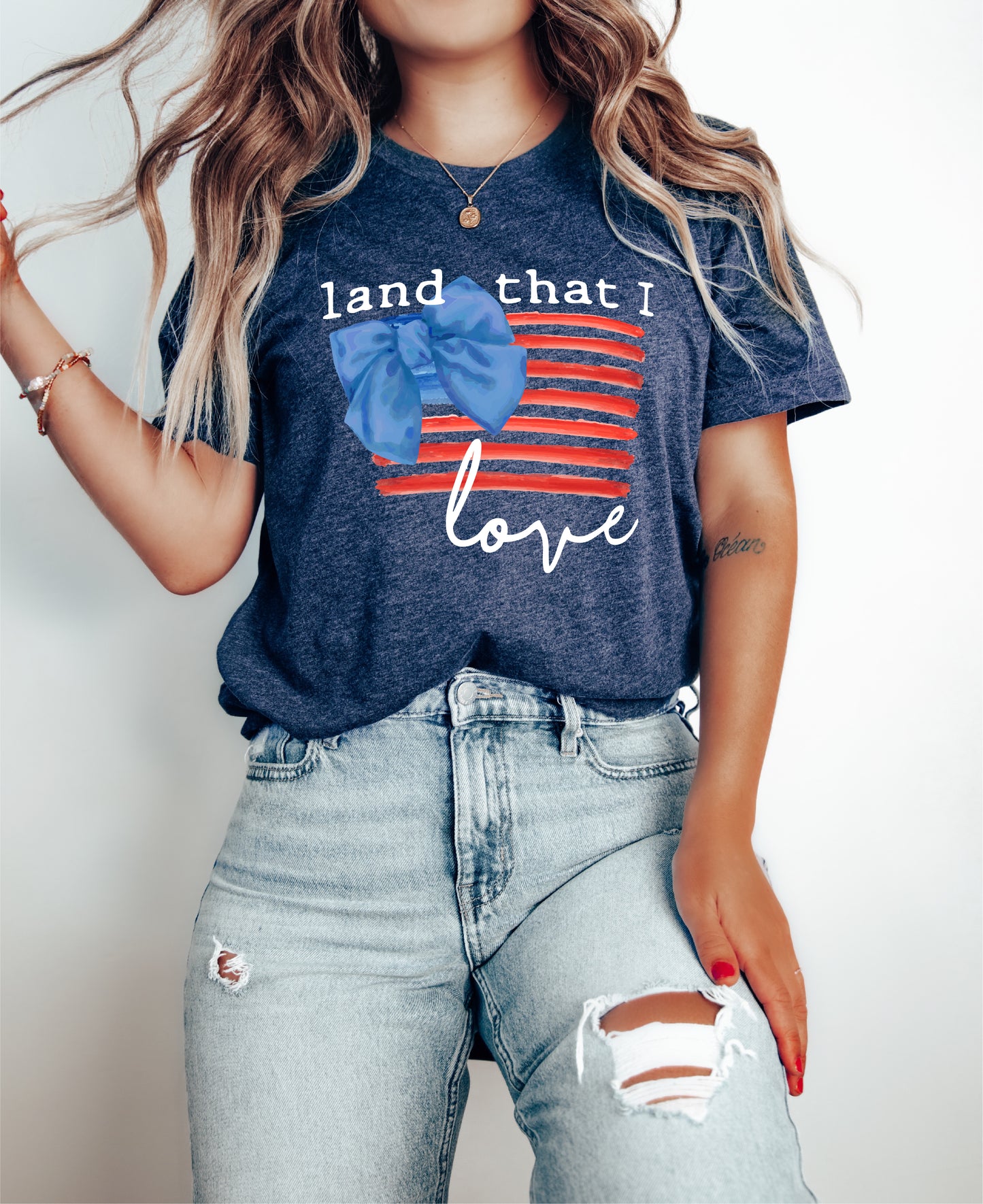 Land That I Love | Heather Navy | Short Sleeve
