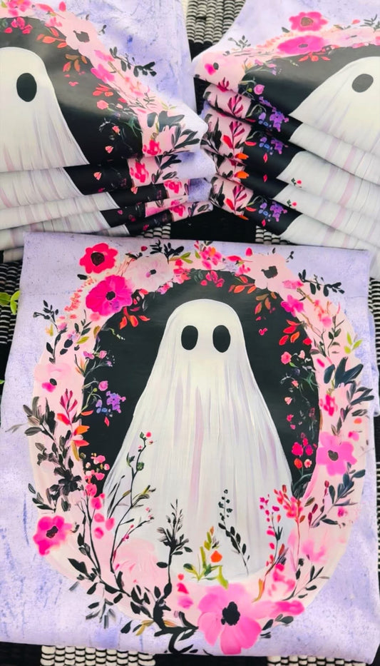 Floral Ghost | Purple Colorblast | Short Sleeve Tee
