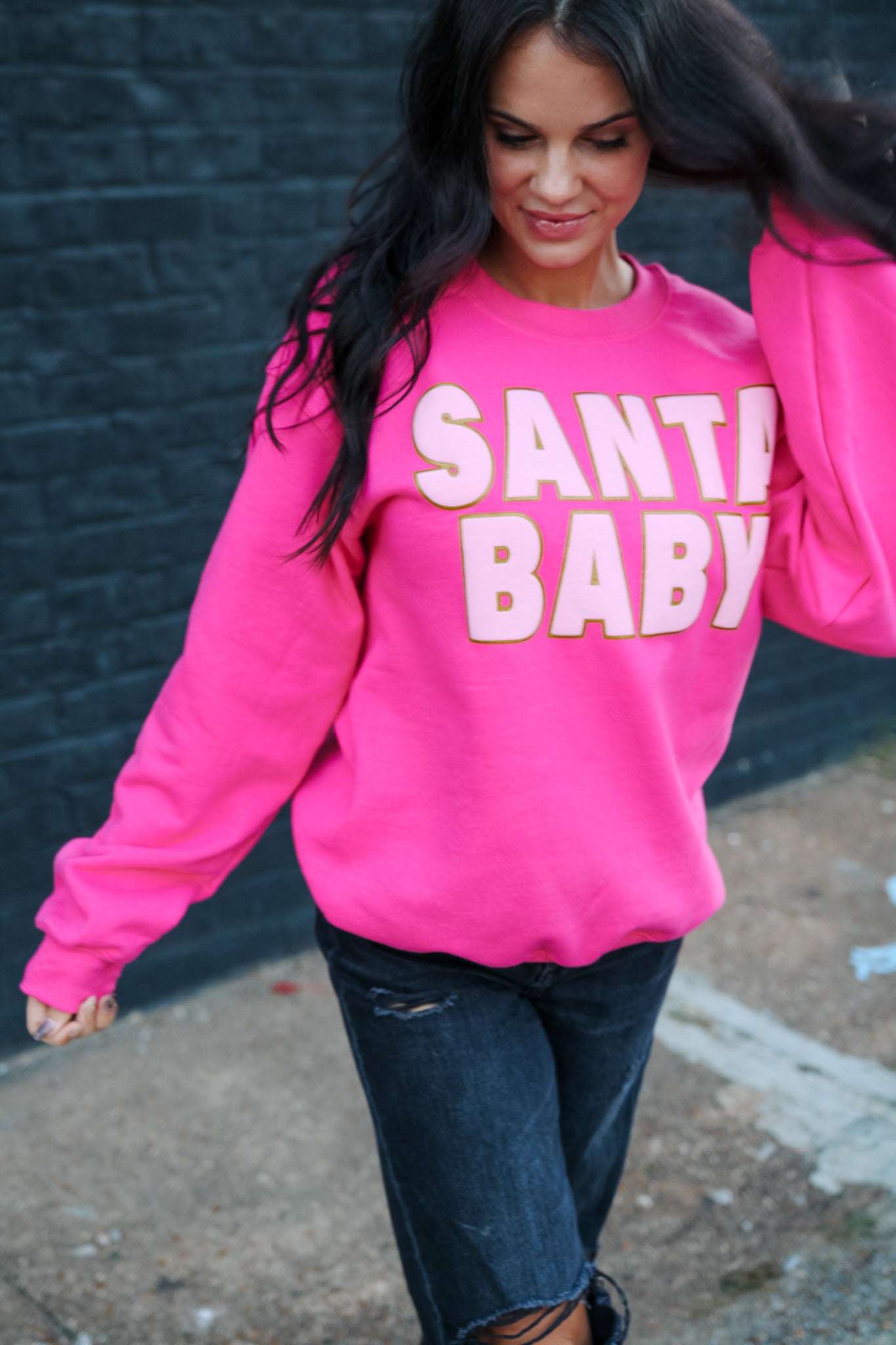 Santa Baby | Pink | Sweatshirt