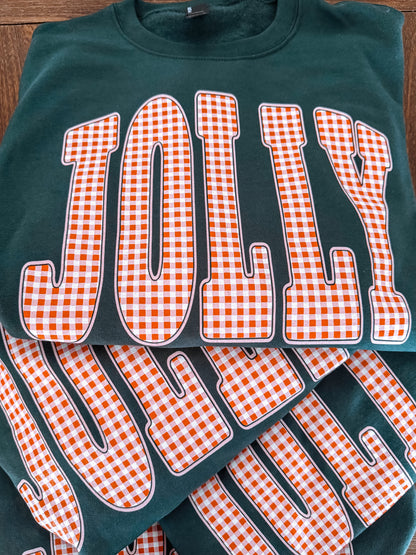 Jolly Gingham| Dark Green | Sweatshirt