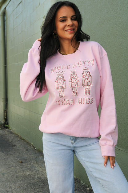 Nutty Nice | Pink | Sweatshirt